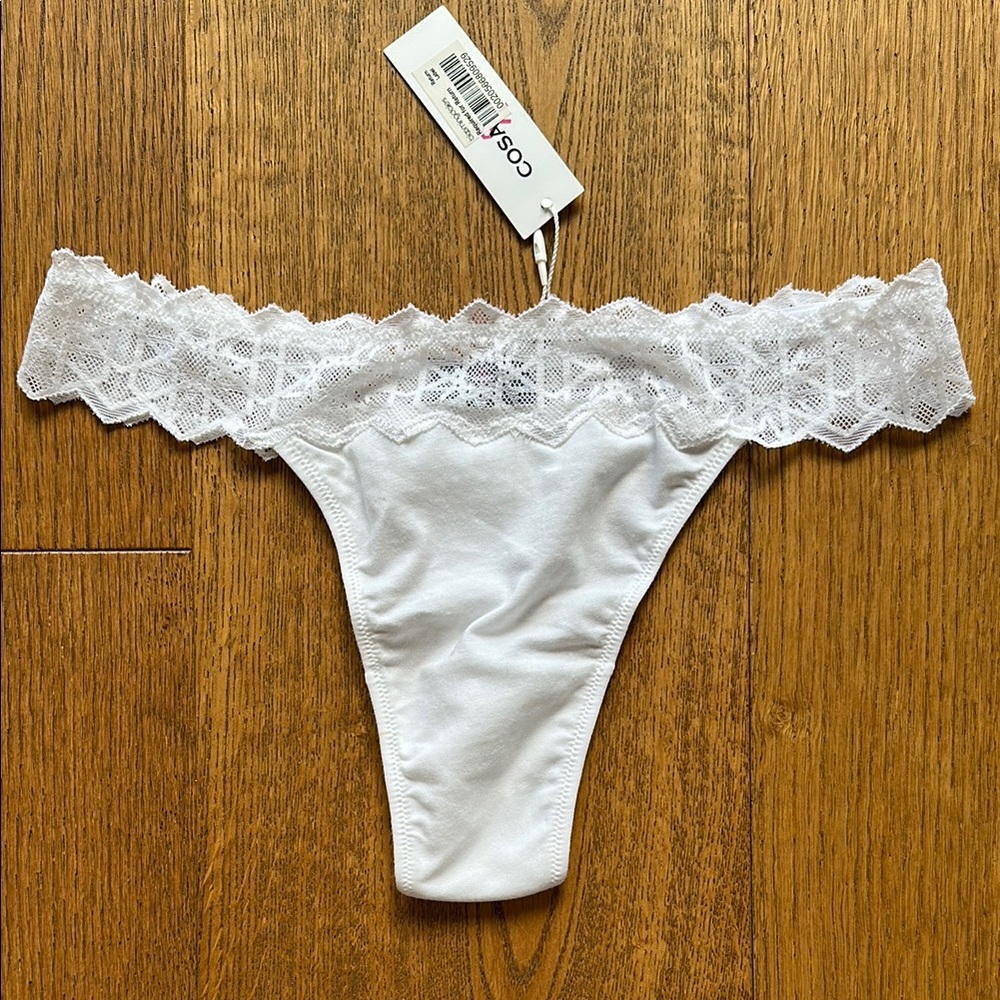 Cosabella White Thong